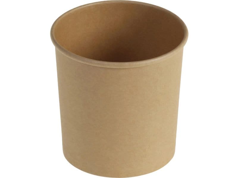 belesse | Suppenbecher Kraft/PE 780ml | 25 Stk, braun, Ø115x115mm