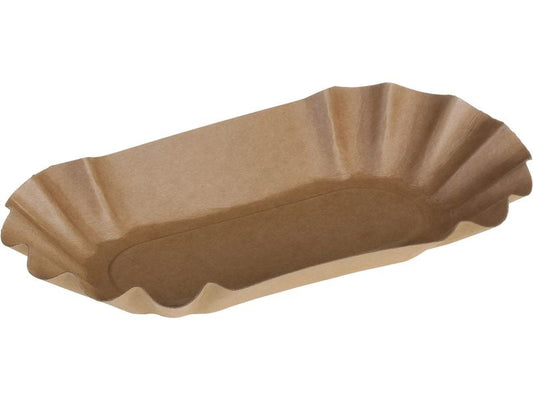 belesse | Tray Kraft, braun | 250 Stk, 125x205x35 mm