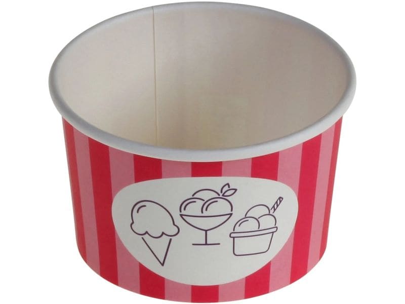 belesse | Eisbecher PE 120ml | 50 Stk, pink, Ø75x45mm