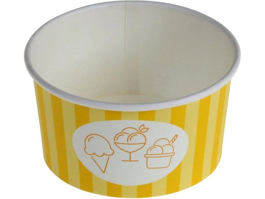 belesse | Eisbecher PE 240ml | 50 Stk, gelb, Ø96x52mm