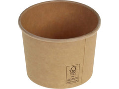 belesse | nature Eisbecher Kraft/PLA 120ml | 50 Stk, Ø73x54mm, braun