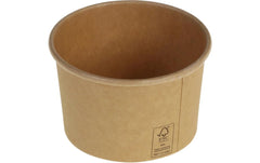 belesse | nature Eisbecher Kraft/PLA 180ml | 50 Stk, Ø85x54mm, braun