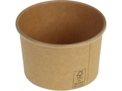 belesse | nature Eisbecher Kraft/PLA 180ml | 50 Stk, Ø85x54mm, braun