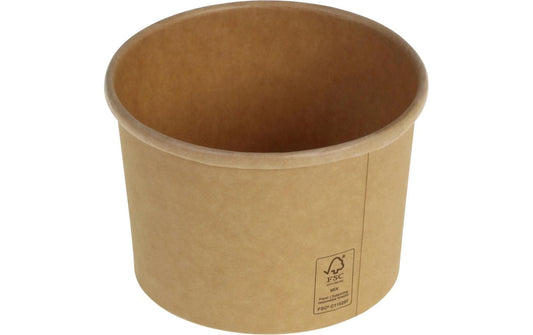 belesse | nature Eisbecher Kraft/PLA 240ml | 50 Stk, Ø90x60mm, braun