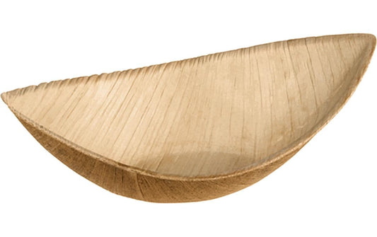 belesse | nature Dipschale Palmblatt Boot | 25 Stk, 115x60x20mm