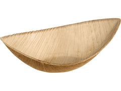 belesse | nature Dipschale Palmblatt Boot | 25 Stk, 115x60x20mm
