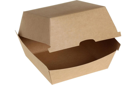 belesse | nature Hamburger-Box Kraft braun | 50 Stk, 105x102x80mm, , unbeschichtet