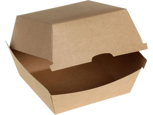 belesse | nature Hamburger-Box Kraft braun | 50 Stk, 105x102x80mm, , unbeschichtet