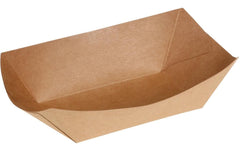 belesse | Schale Boot Kraft/PE 300ml | 250 Stk, braun, 100x60x41mm