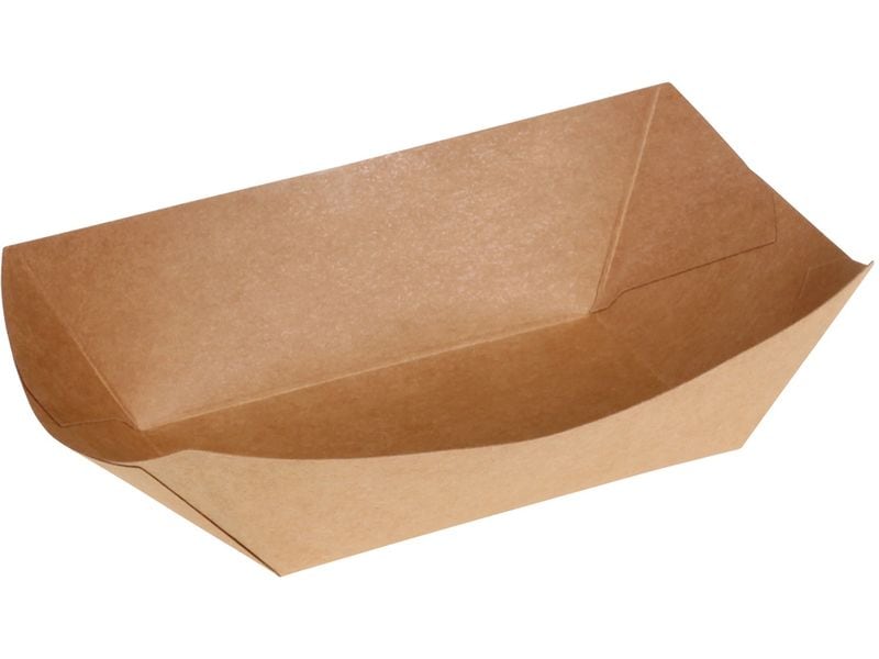 belesse | Schale Boot Kraft/PE 120ml | 250 Stk, braun, 75x48x27mm