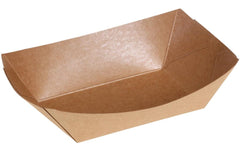 belesse | Schale Boot Kraft/PE 1000ml | 250 Stk, braun, 168x96x57mm