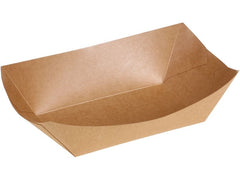 belesse | Schale Boot Kraft/PE 800ml | 250 Stk, braun, 137x86x52mm