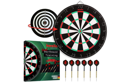 Karella | Dartboard Training Set | inkl. 2 Satz Steeldarts