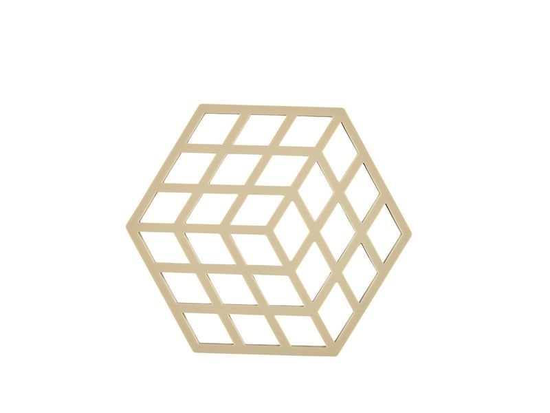 Zone Denmark | Zone Topfuntersetzer Cube, Sand | 16x14x0.9 cm (LxBxH), Silikon