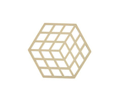Zone Denmark | Zone Topfuntersetzer Cube, Sand | 16x14x0.9 cm (LxBxH), Silikon
