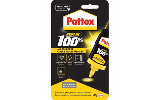 Pattex | Alleskleber, 100% Kleber | Blister, 50g