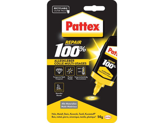 Pattex | Alleskleber, 100% Kleber | Blister, 50g