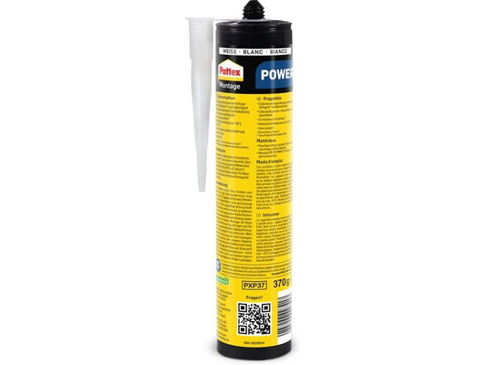 Pattex | Montagekleber Power | Kartusche, weiss, 370g