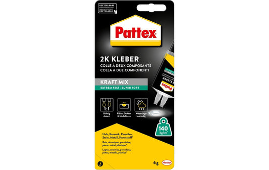 Pattex | Repair, KraftMix, Extrem Fest | Mini Spritze, Blister 6g (6ml)
