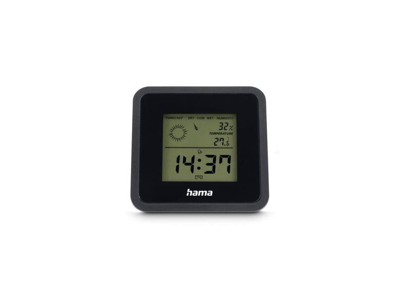Hama | Thermometer und Hygrometer Borneo | digital, für innen, Schwarz