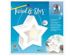 URSUS | Laternen-Bastelset Twinkle Star | Stern Fotokarton weiss