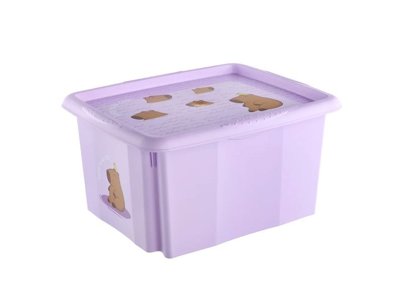 keeeper | Dreh-/Stapelbox mit Deckel 24 l | Karolina Capybara