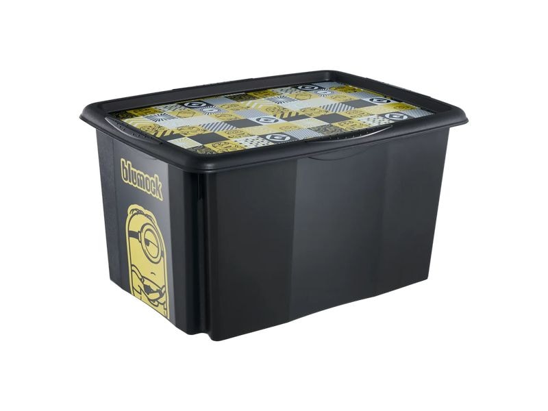 keeeper | Dreh-/Stapelbox mit Deckel 45 l | Karolina Minions Mosaic