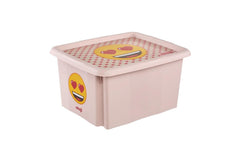 keeeper | Dreh-/Stapelbox mit Deckel 30 l | Karolina Emoji Hearts