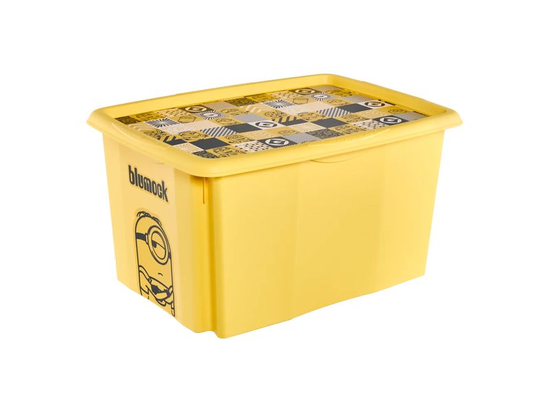 keeeper | Dreh-/Stapelbox mit Deckel 45 l | Karolina Minions Mosaic
