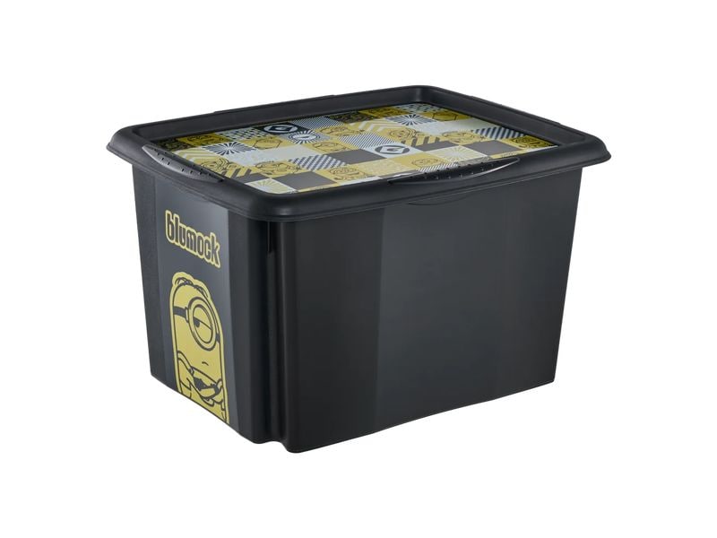 keeeper | Dreh-/Stapelbox mit Deckel 30 l | Karolina Minions Mosaic