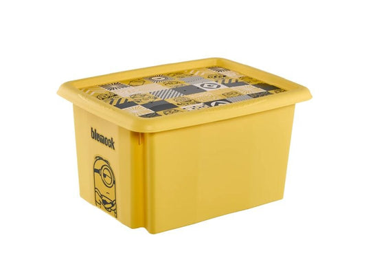 keeeper | Dreh-/Stapelbox mit Deckel 15 l | Karolina Minions Mosaic
