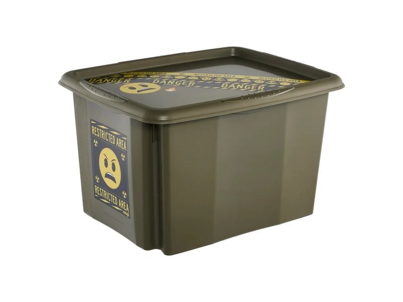 keeeper | Dreh-/Stapelbox mit Deckel 30 l | Karolina Emoji Danger