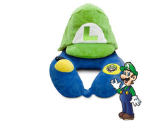 Travelmall | Nintendo Super Mario Luigi | Hooded Pillow