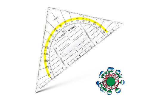 Aristo | Geodreieck 16cm | mit Griff, Facette, Tuschenoppen