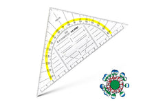 Aristo | Geodreieck 16cm | mit Griff, Facette, Tuschenoppen
