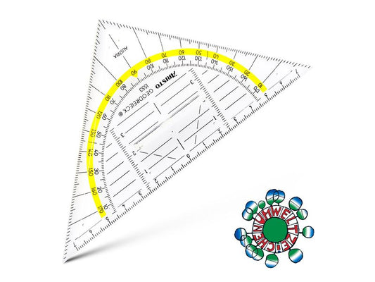 Aristo | Geodreieck 16cm | mit Griff, Facette, Tuschenoppen