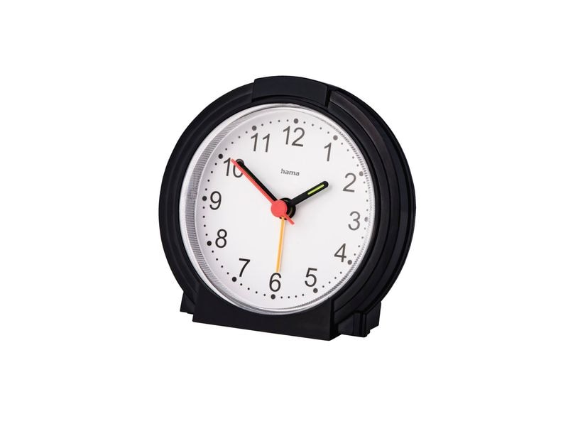Hama | Wecker Classic, ohne Ticken | Schwarz/Weiss