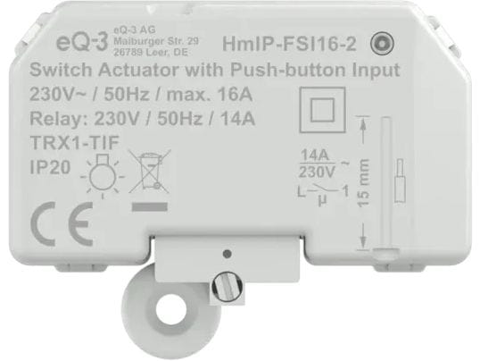 Homematic IP | Schaltaktor mit Tastereingang | 16A - Unterputz