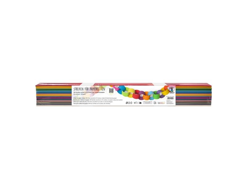 URSUS | Streifen & Papierkette | 130gm2, 4.5x65cm, 500 Stück, 25 Farben