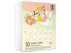 URSUS | Bastelpapier Figuren | 30 Stück, blanko