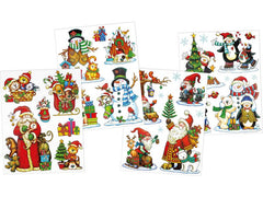 Braun + Company | B + C Fensterbild 41x29cm 4 Dekore | Christmas Kids mit Glimmer