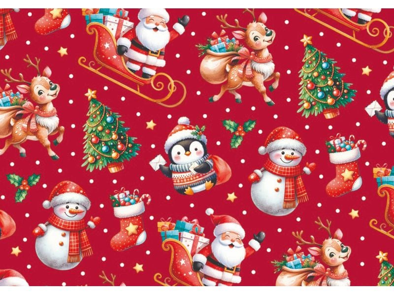 Braun + Company | B + C Geschenkpapier 2mx70cm | Funny X-Mas
