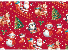 Braun + Company | B + C Geschenkpapier 2mx70cm | Funny X-Mas