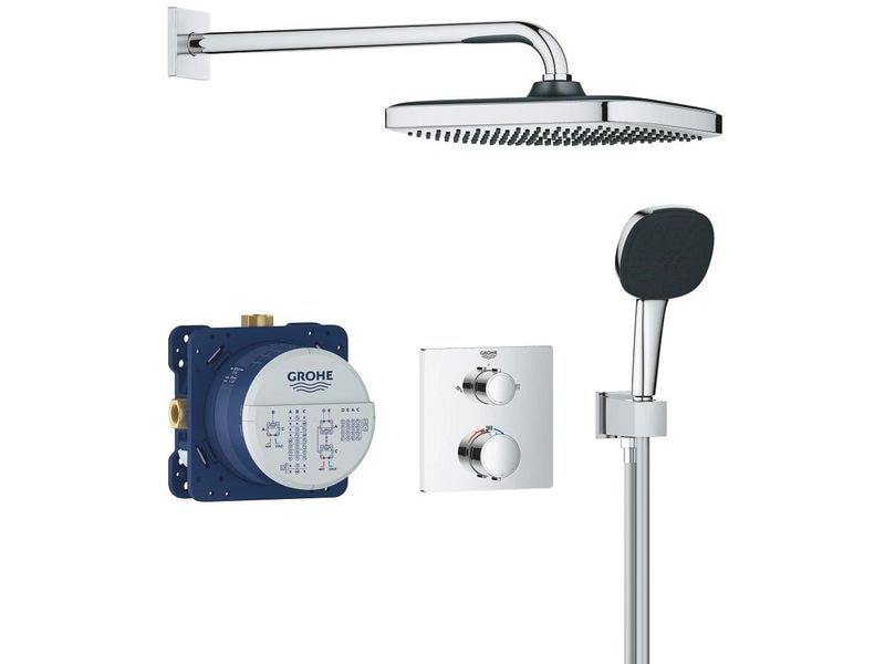 GROHE | Precision Thermostat Set | Unterputz-System eck 250 Weiss