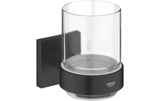 GROHE | Start Cube Mundspülglas | Zahnglas inklusive Halterung