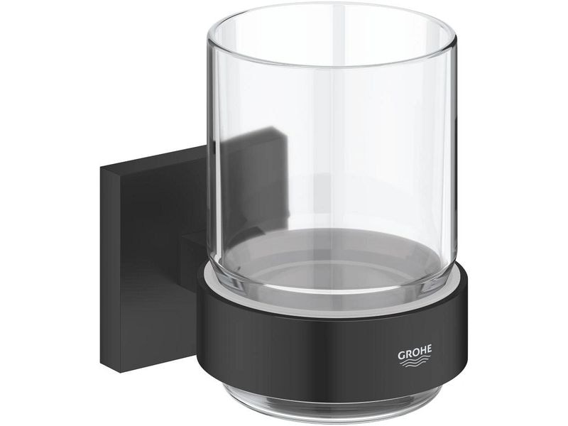 GROHE | Start Cube Mundspülglas | Zahnglas inklusive Halterung