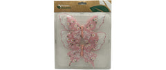 CHALET | Schmetterling Lulu auf Clip | 20x3x24cm pink