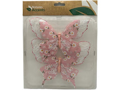 CHALET | Schmetterling Lulu auf Clip | 20x3x24cm pink