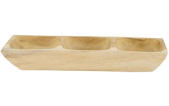 CHALET | Teakholzschale Makoro 3er FSC | 28x10x4cm natur