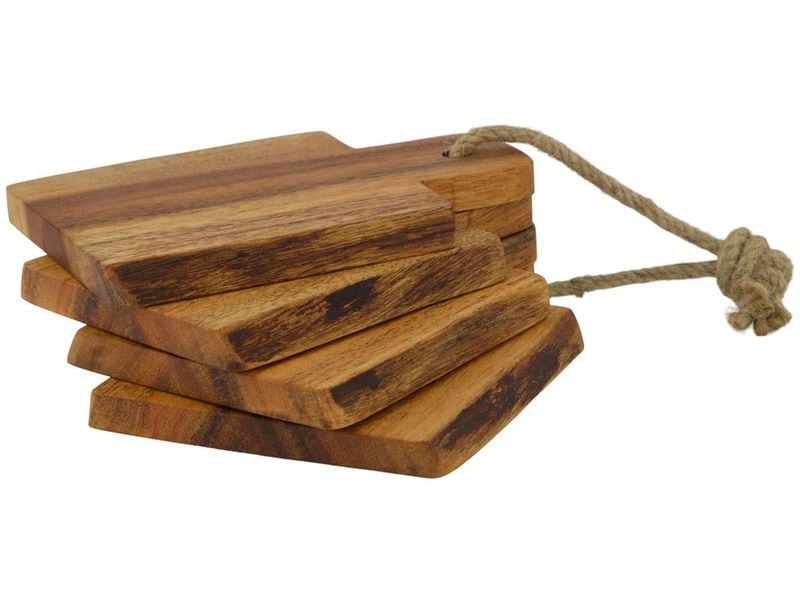 CHALET | Untersetzer Poschiavo 4er Set | 14x10x4cm geölt, 4 stk.